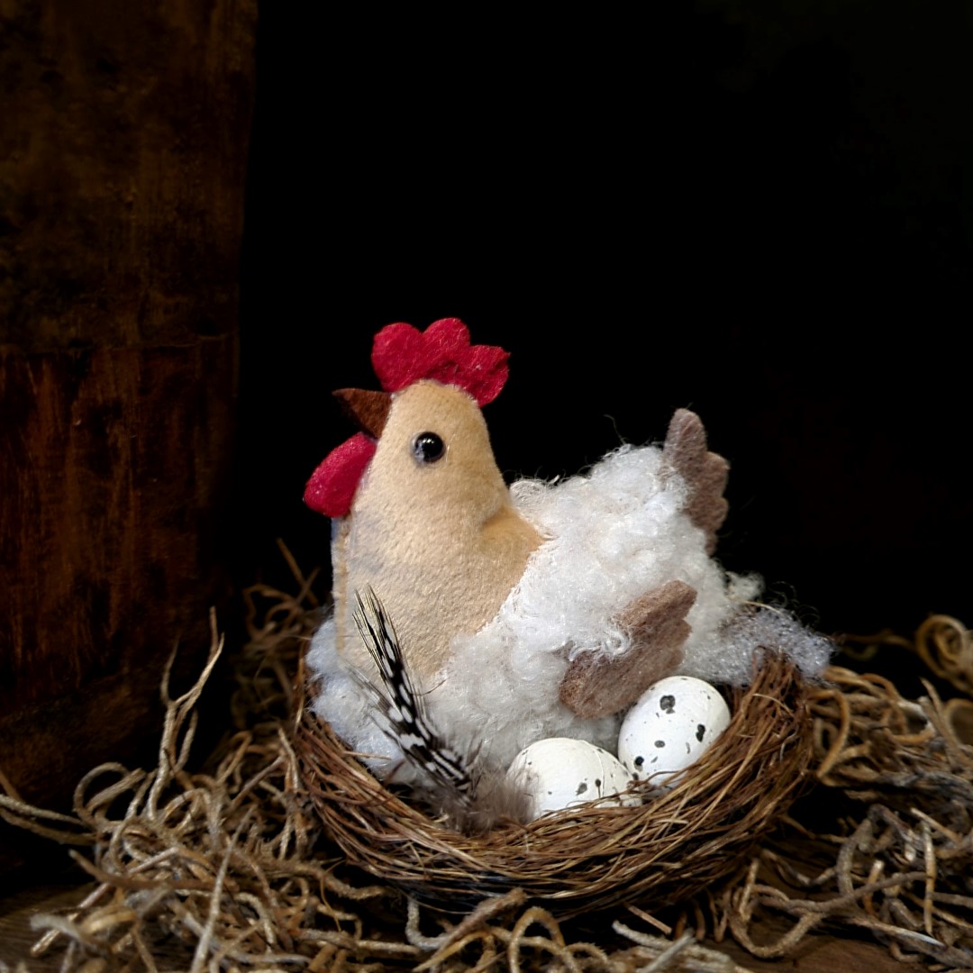 bevestig alstublieft Toneelschrijver Reorganiseren Kip op nestje met 2 eieren. Wit. - Huisvolsfeer