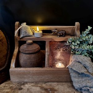 Robuuste gruttersbak. 2 vakken. M.