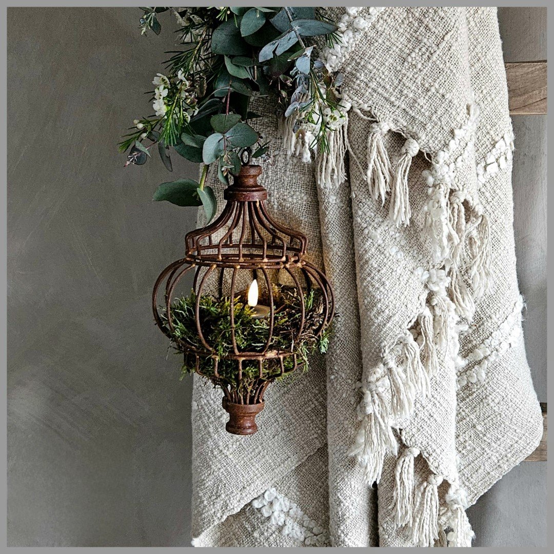 Metalen draadbol hanger. Roest. - Afbeelding 8