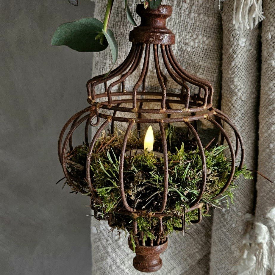 Metalen draadbol hanger. Roest. - Afbeelding 7