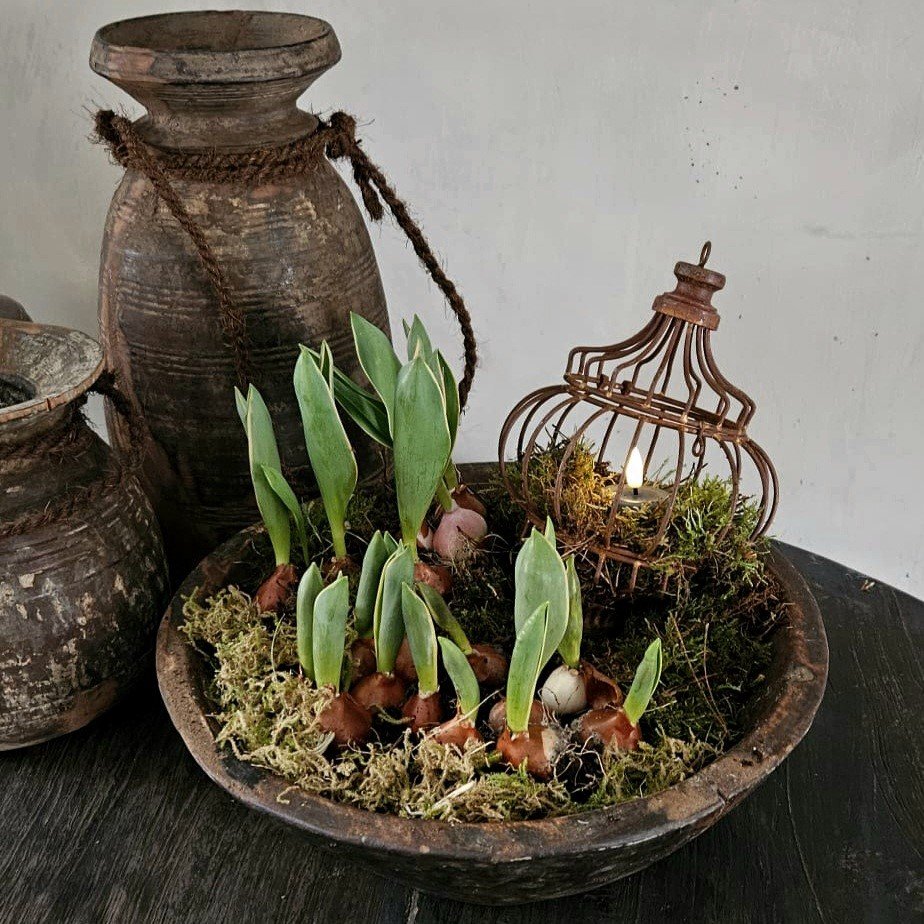 Metalen draadbol hanger. Roest. - Afbeelding 2