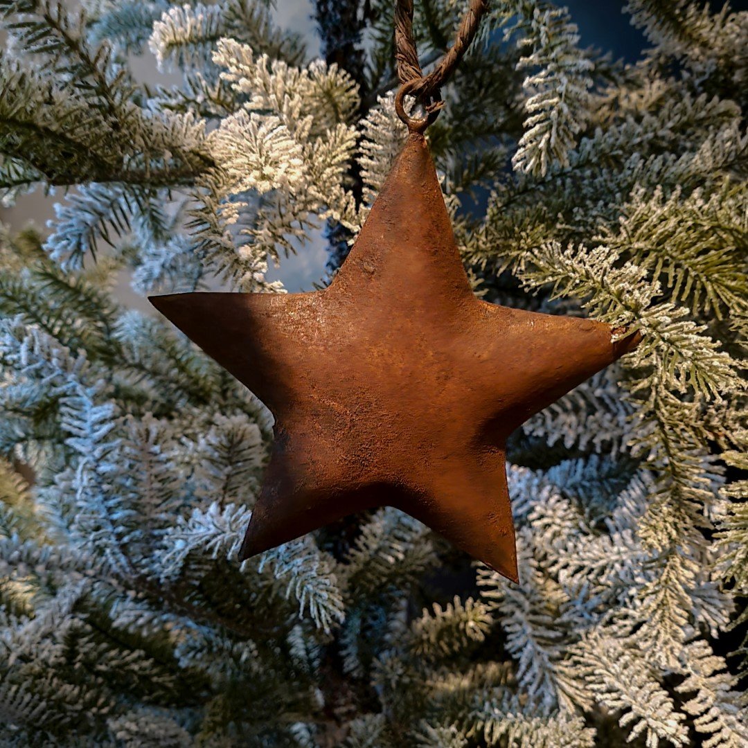 Rusty metalen ster || Met touw. 12 cm. - Afbeelding 8