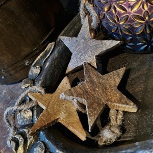 Houten ster. Hanger.