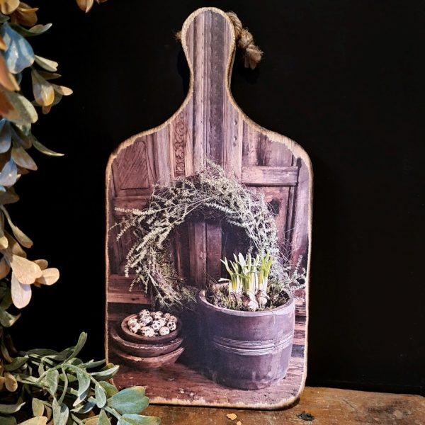 Decoratie plankje- Sfeervolle print || Krans.