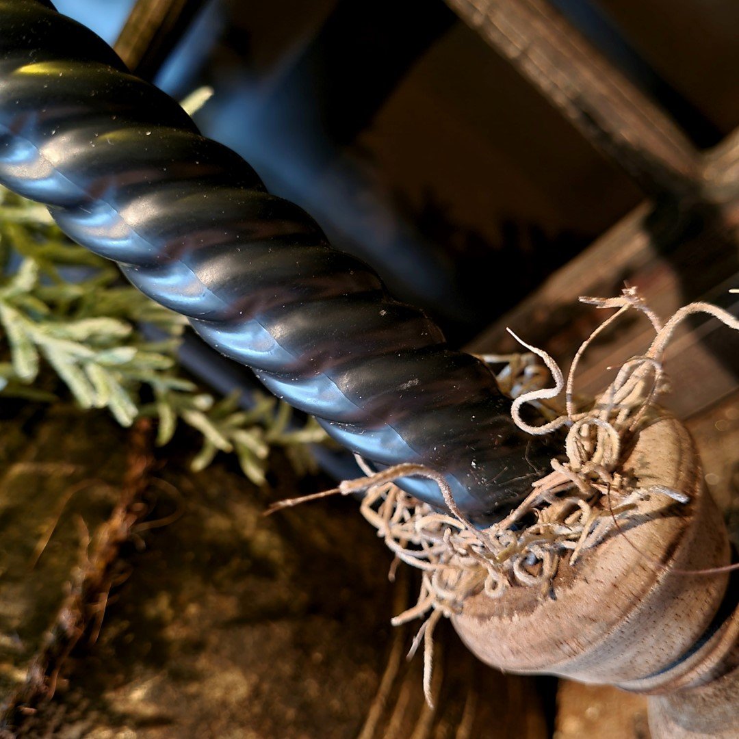 Swirl led wax kaarsen. Set van 2 || Zwart. - Afbeelding 3