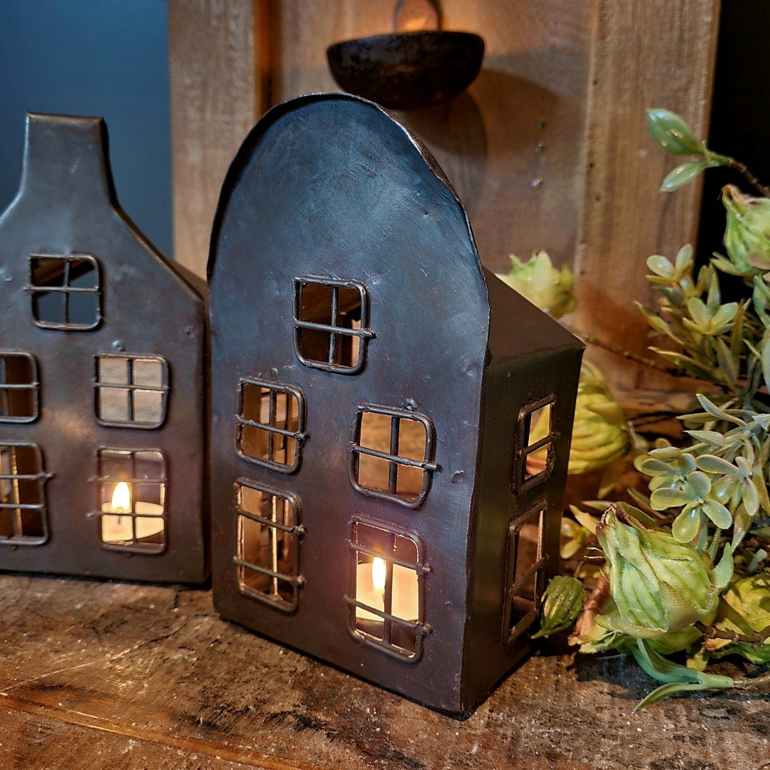 Grachtenpand huisjes- set van 3 || 15 cm - Afbeelding 3