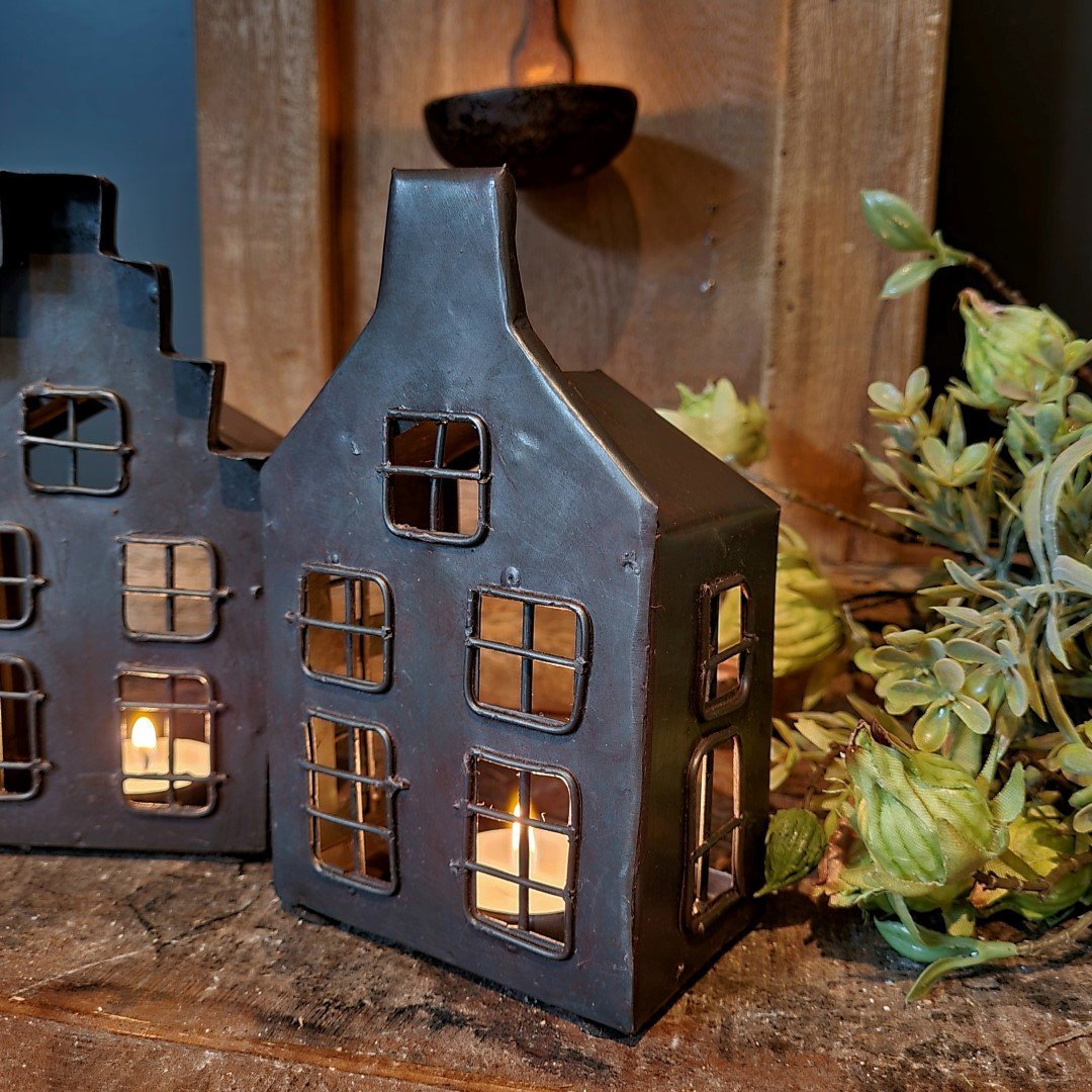 Grachtenpand huisjes- set van 3 || 15 cm - Afbeelding 2