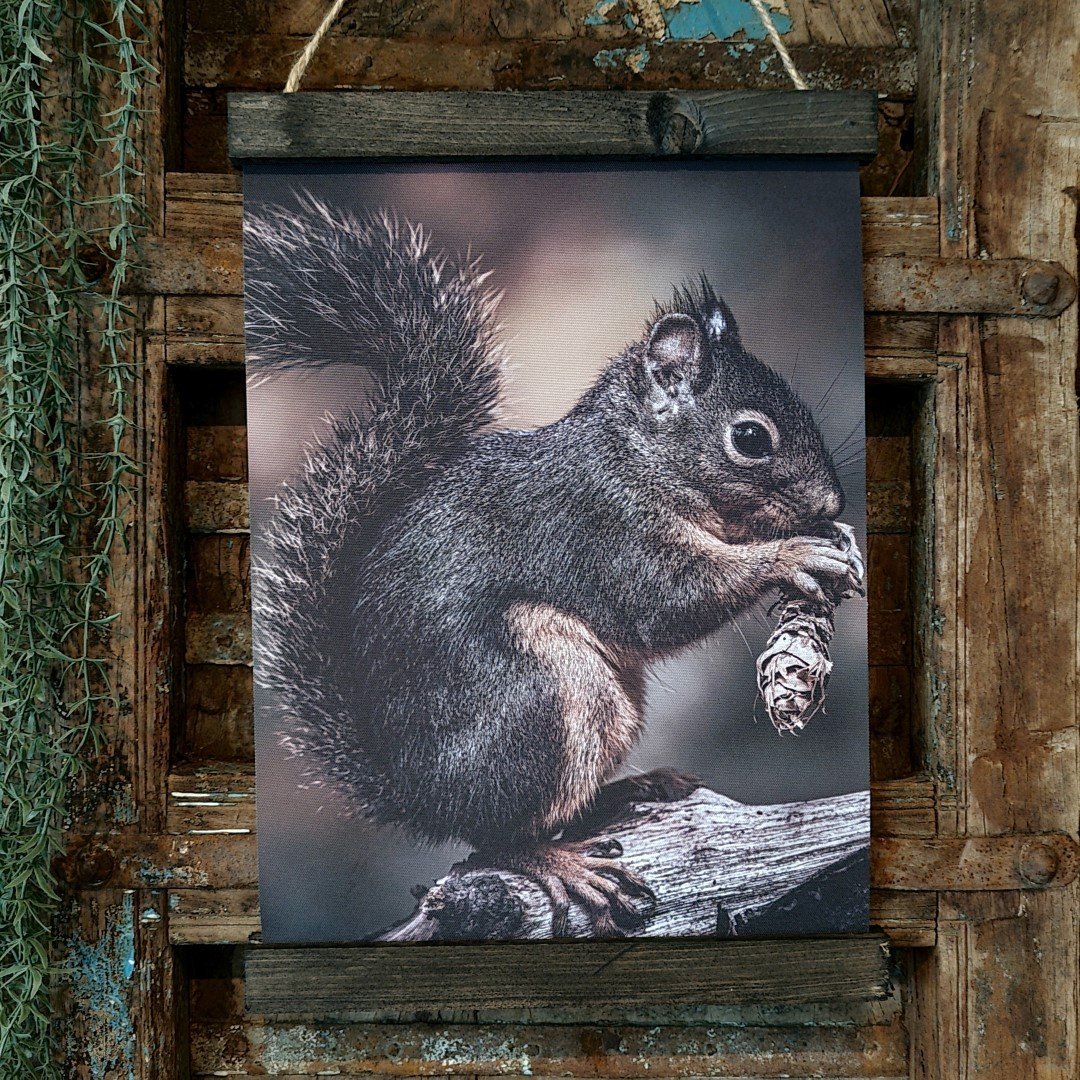 Wanddoek "Landelijk en sfeervol"- Eekhoorn || 30x40 cm. - Afbeelding 3