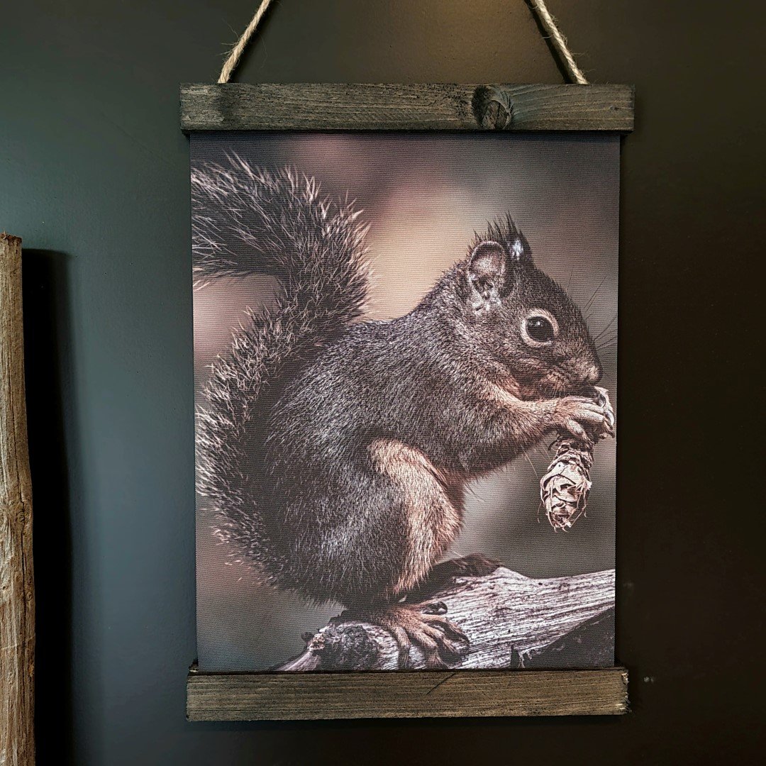 Wanddoek "Landelijk en sfeervol"- Eekhoorn || 30x40 cm. - Afbeelding 2