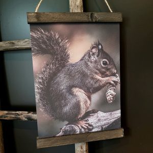 Wanddoek "Landelijk en sfeervol"- Eekhoorn || 30x40 cm.