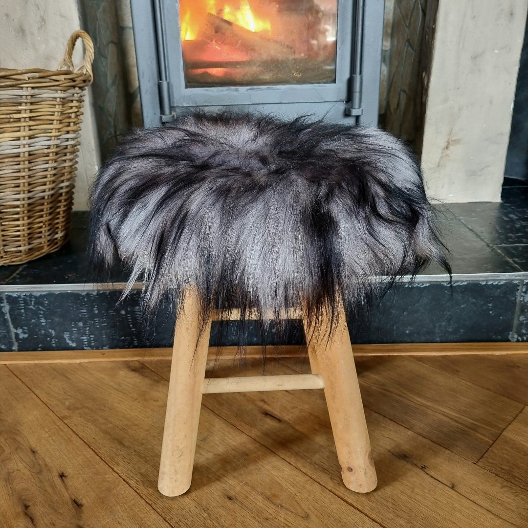 IJslands schapenvacht Chairpad || Silver Grey - Afbeelding 2