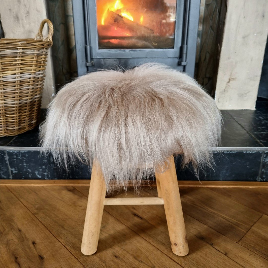 IJslands schapenvacht Chairpad || Nude. - Afbeelding 2