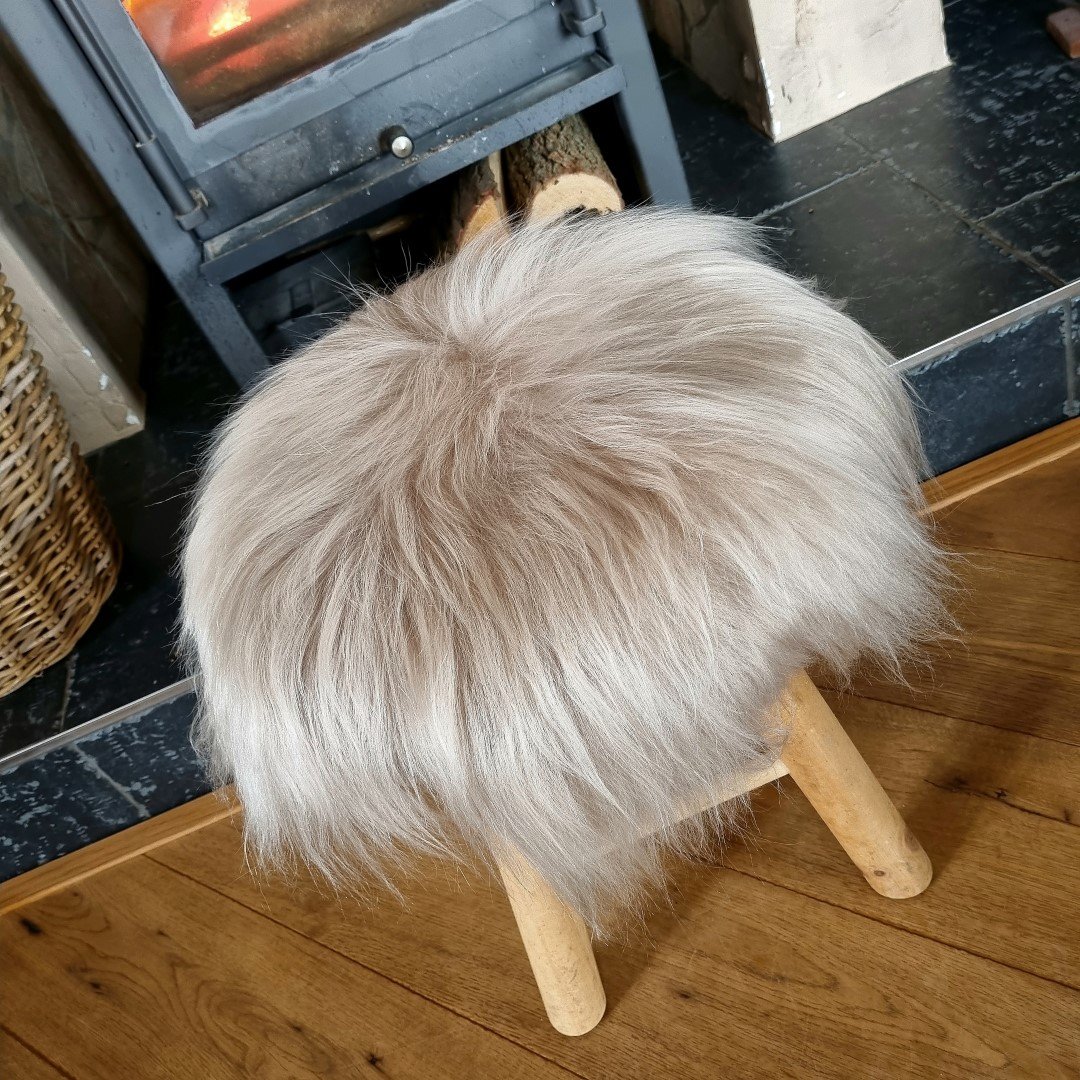 IJslands schapenvacht Chairpad || Nude. - Afbeelding 3