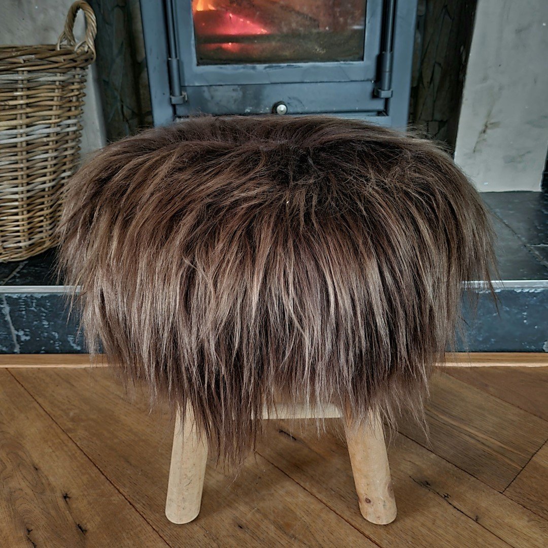 IJslands schapenvacht Chairpad || Chestnut Brown - Afbeelding 2