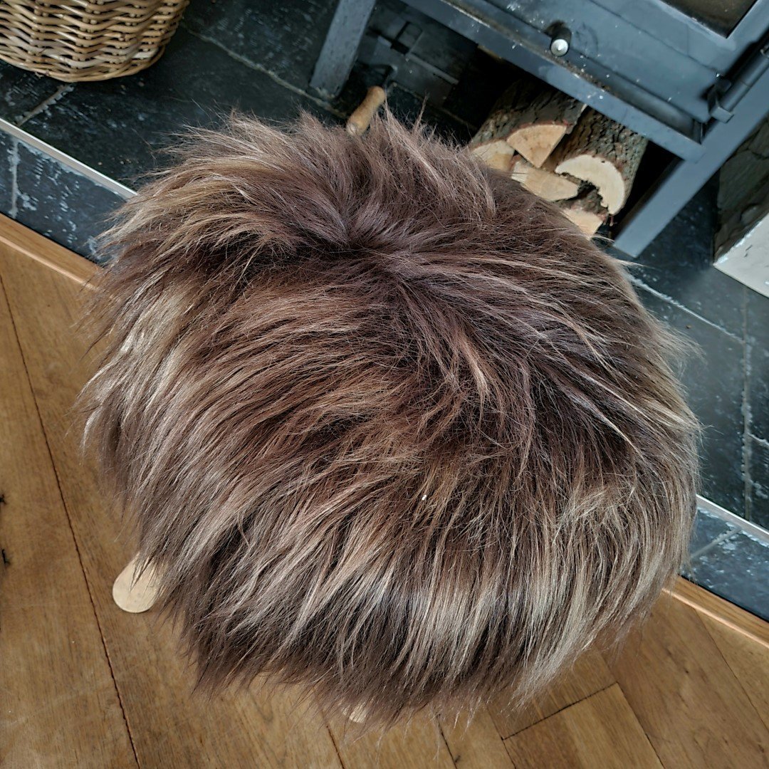 IJslands schapenvacht Chairpad || Chestnut Brown - Afbeelding 3
