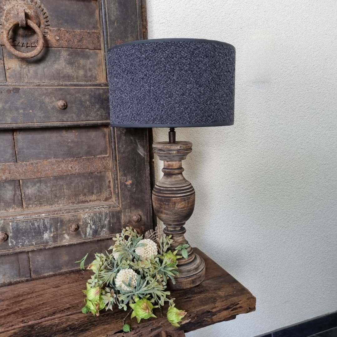 Lampenkap Teddy- Antraciet || 25 cm.