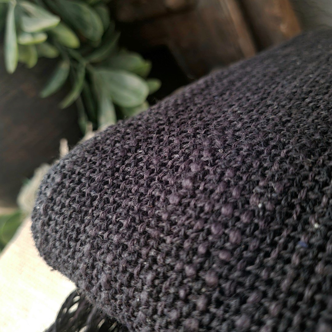 Geweven plaid met franjes || Black. - Afbeelding 7