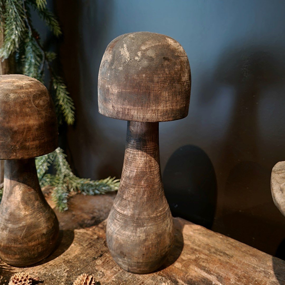 Paddenstoel van hout- Hoog model || 20 cm. - Afbeelding 7