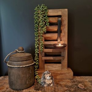 Louvre luik op voet- Teak || 40 cm.