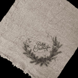 Groot linnen shabby doek || Prettige Feestdagen.