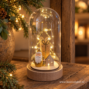 Stolp met Kerstman & LED verlichting