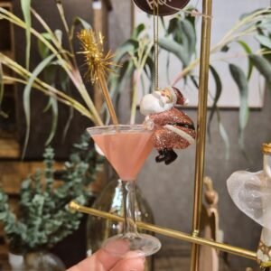 Kerstboom hanger- Cocktail met Kerstman.