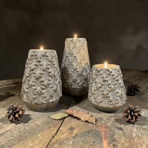 Set of 3 Tealightholder Leaf- Jewel || Brynxz.