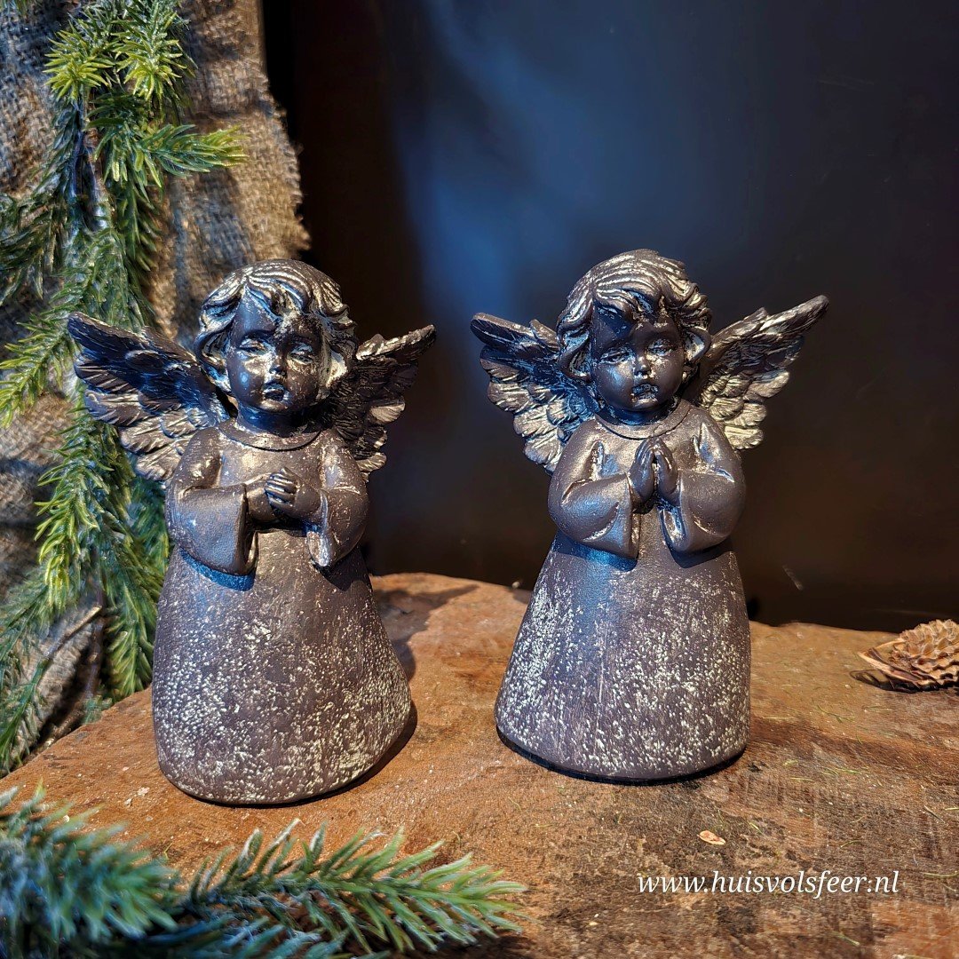 Engel- Antraciet || Staand Medium.