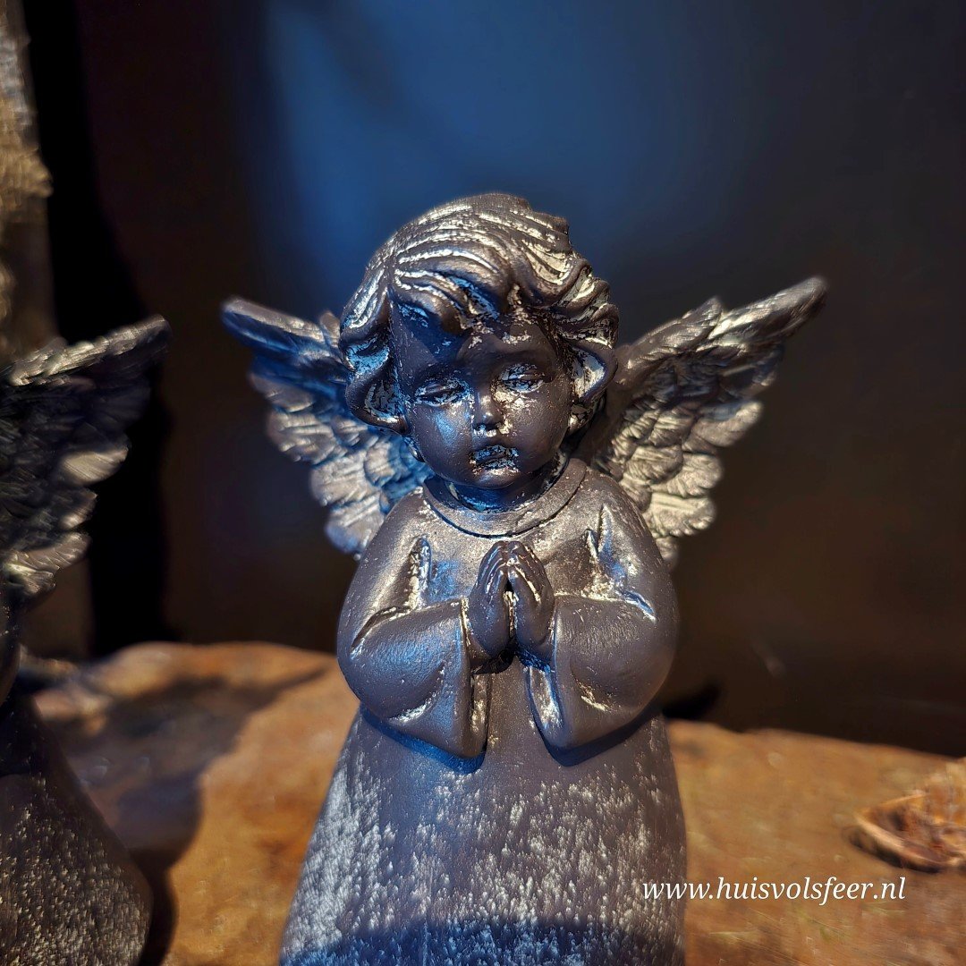 Engel- Antraciet || Staand Medium. - Afbeelding 3