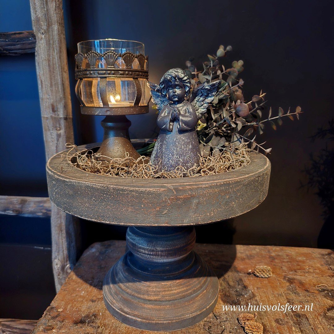 Engel- Antraciet || Staand Medium. - Afbeelding 7