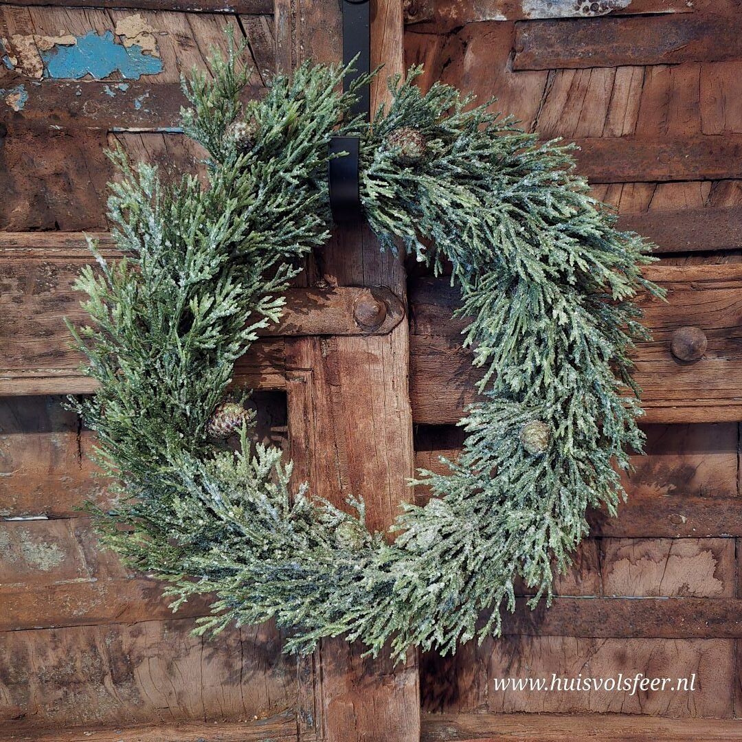 Snowy Pinecone Krans. - Afbeelding 2