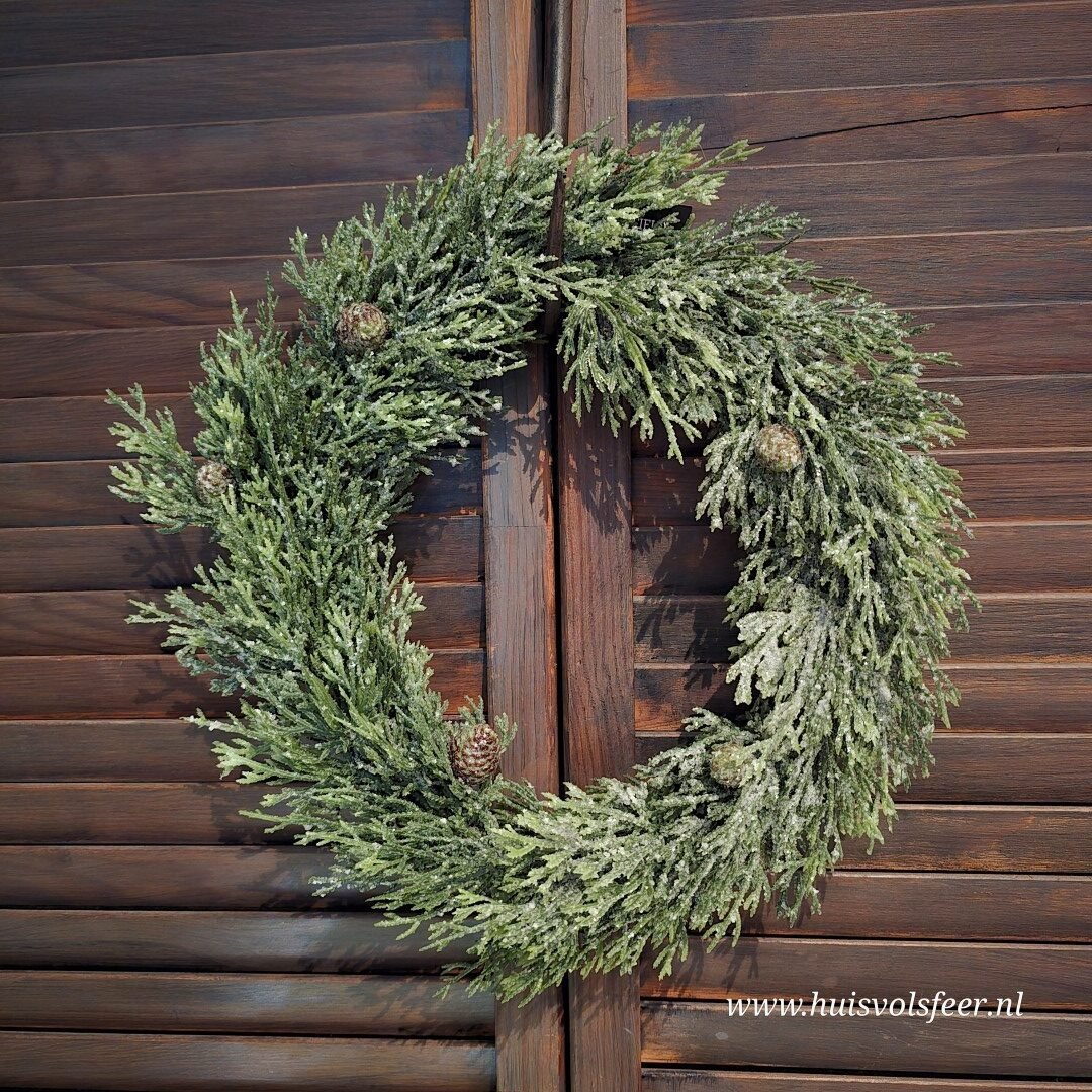 Snowy Pinecone Krans. - Afbeelding 4