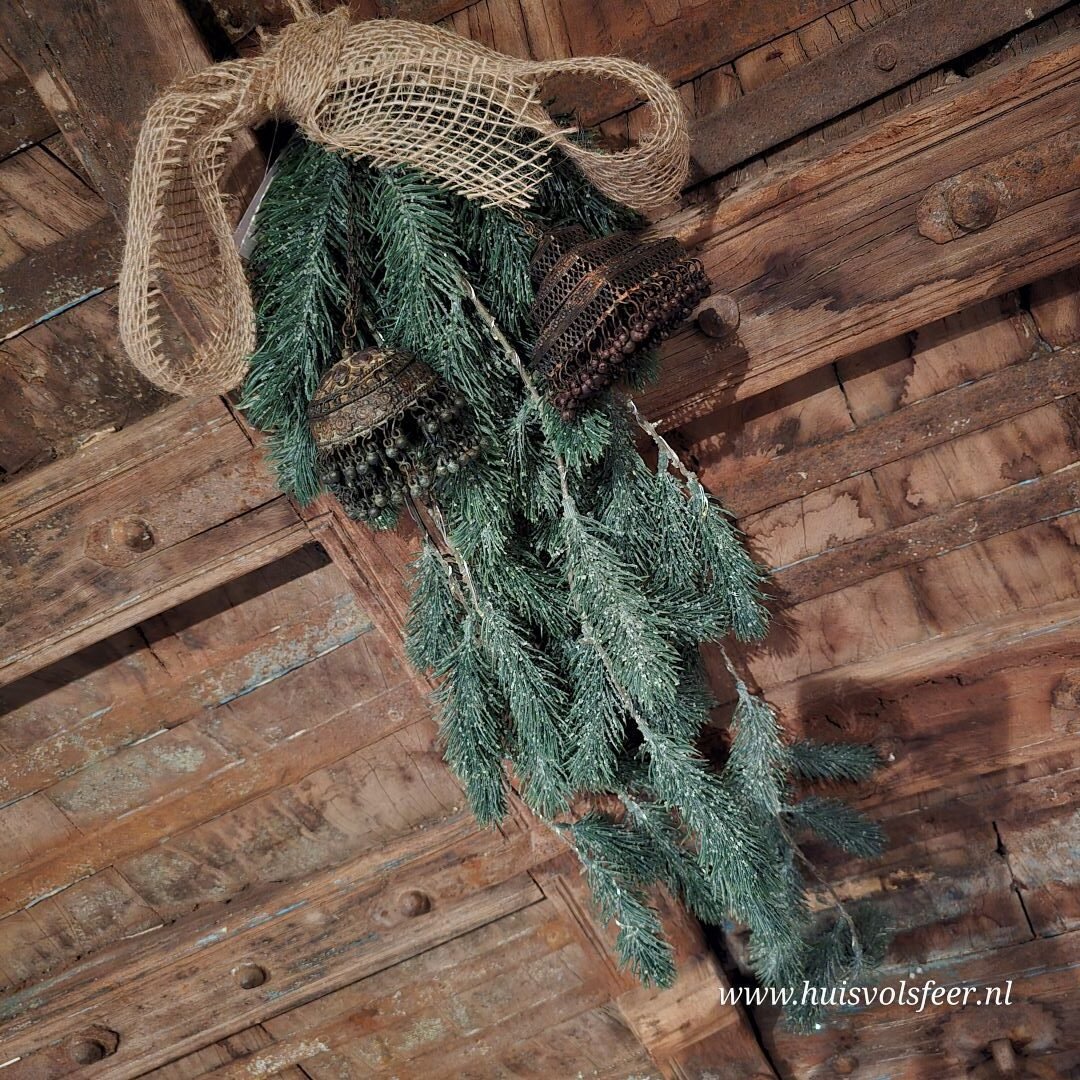 Toefhanger met 2 Lou Lou hangers, LED verlichting & Jute Lint. - Afbeelding 3