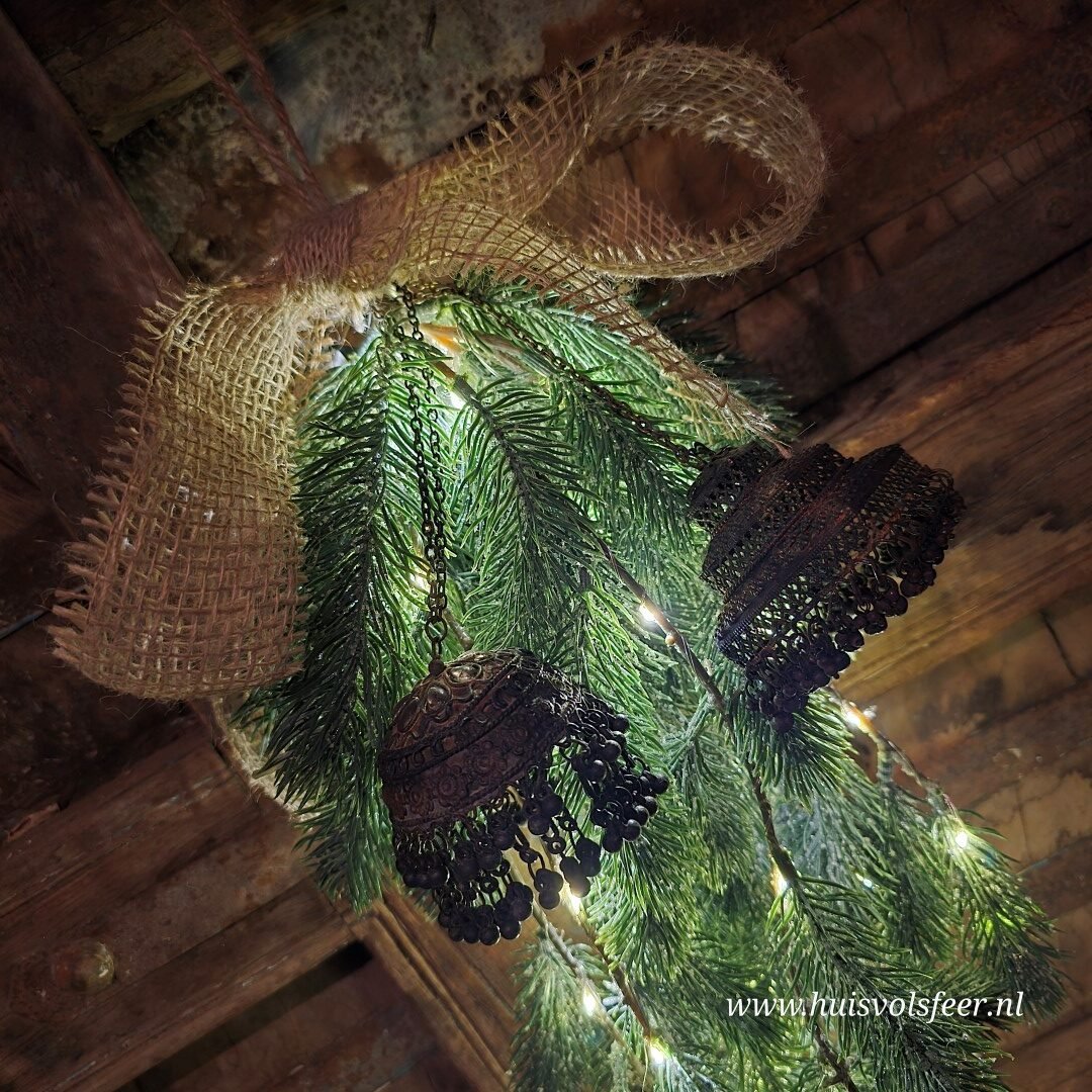 Toefhanger met 2 Lou Lou hangers, LED verlichting & Jute Lint. - Afbeelding 6