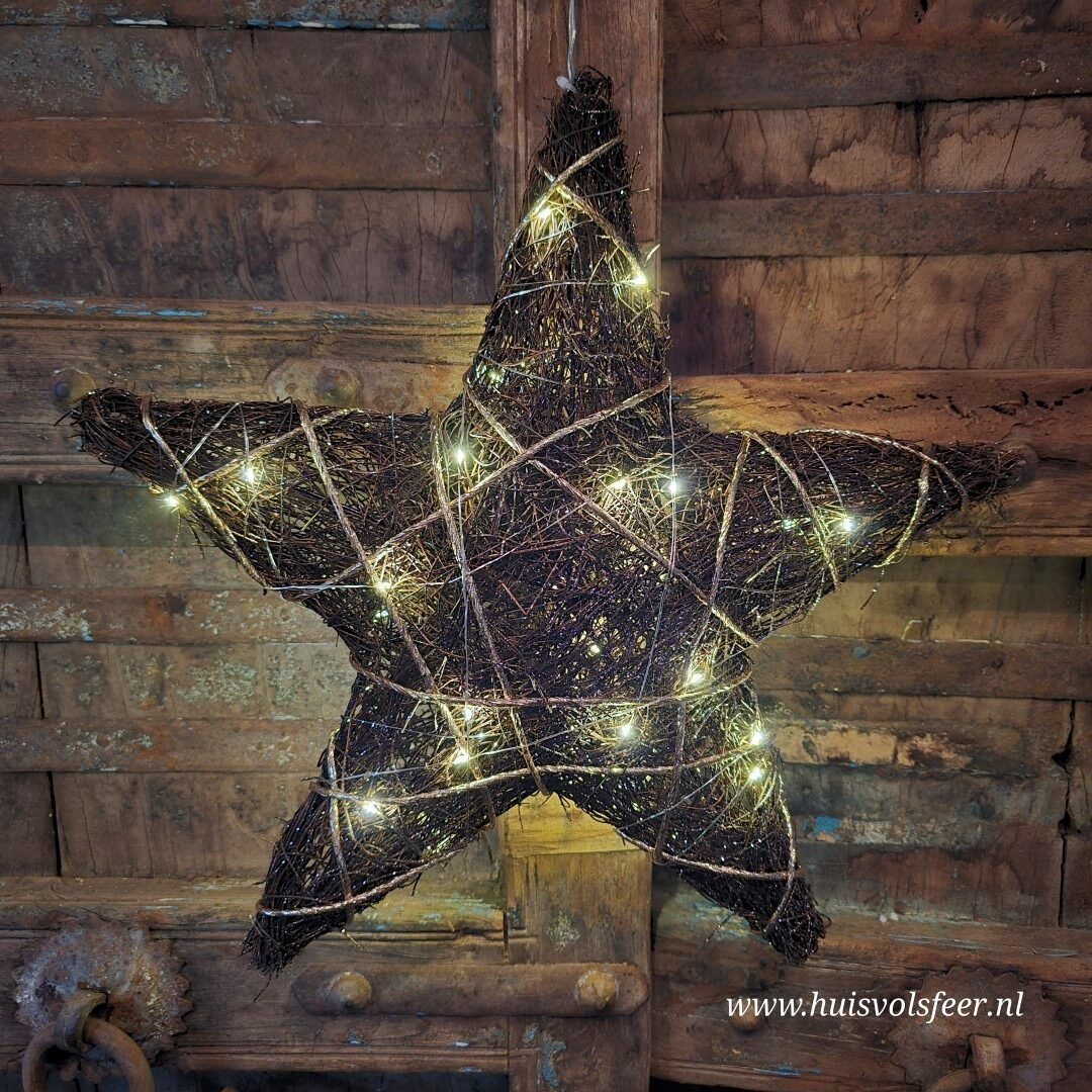 Kerst Ster met LED Verlichting || 40 cm.