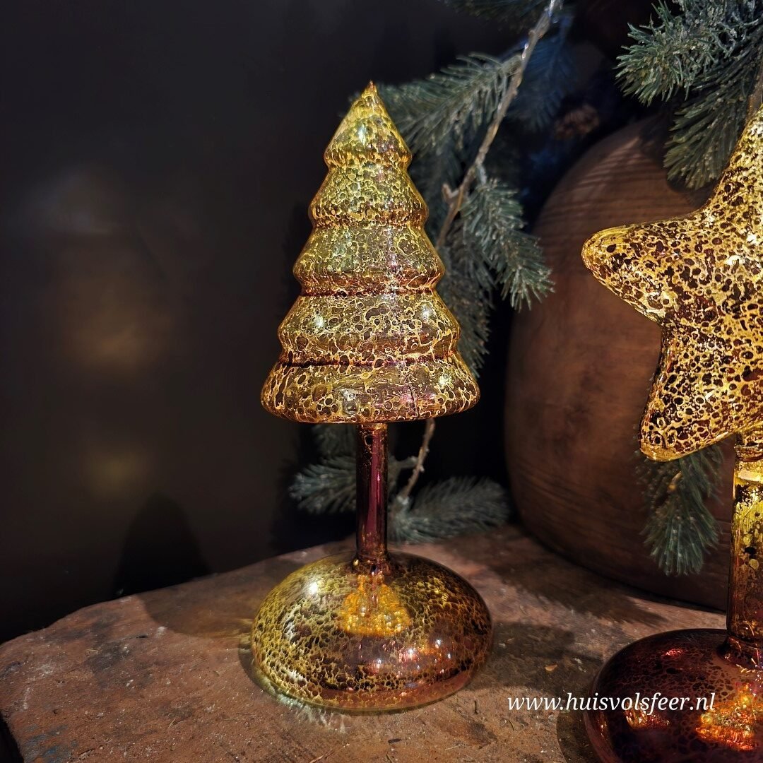 Kerstboom op Stam met Led Verlichting || Mercury Bruin. - Afbeelding 2