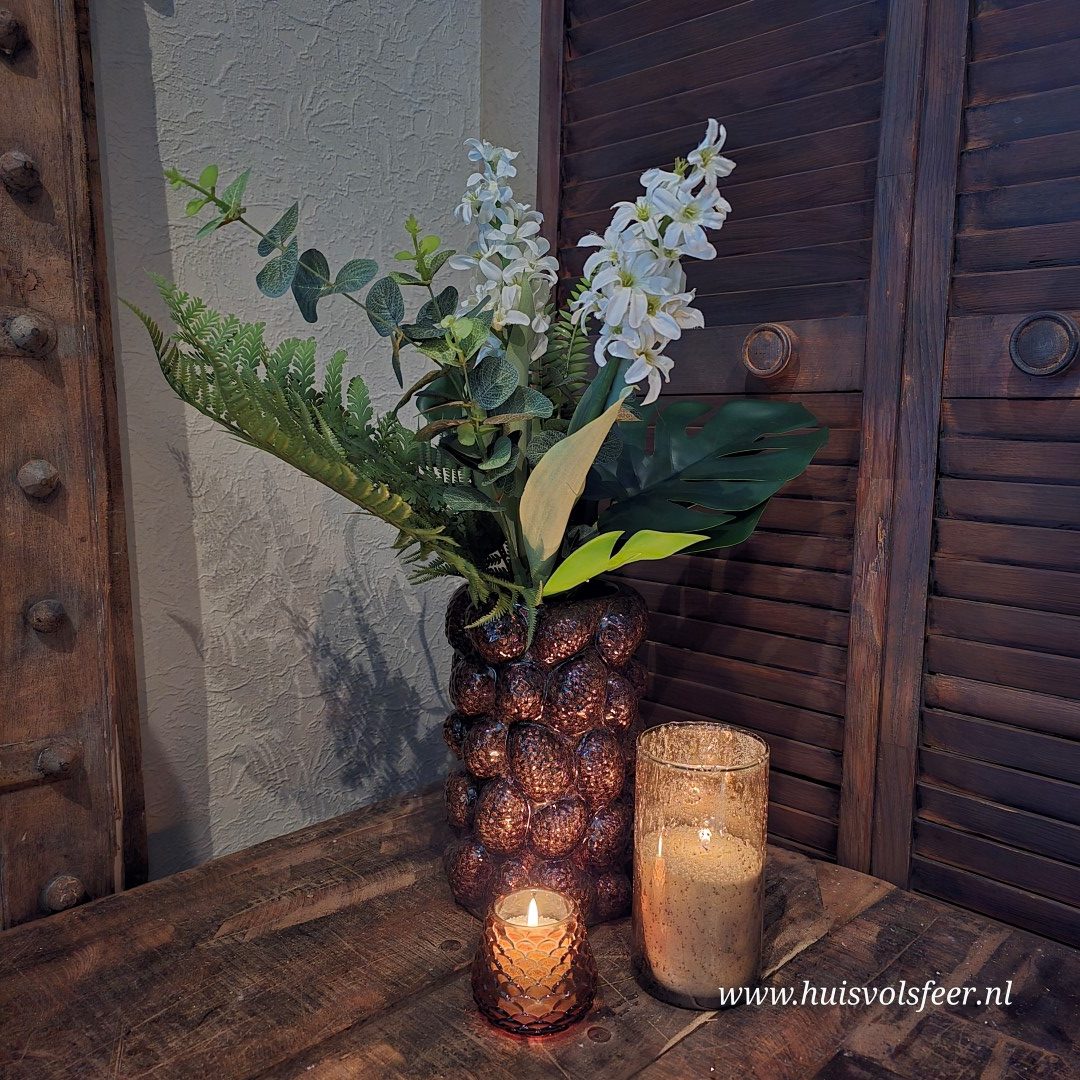 Compleet zijdeboeket- Delphinium. - Afbeelding 2