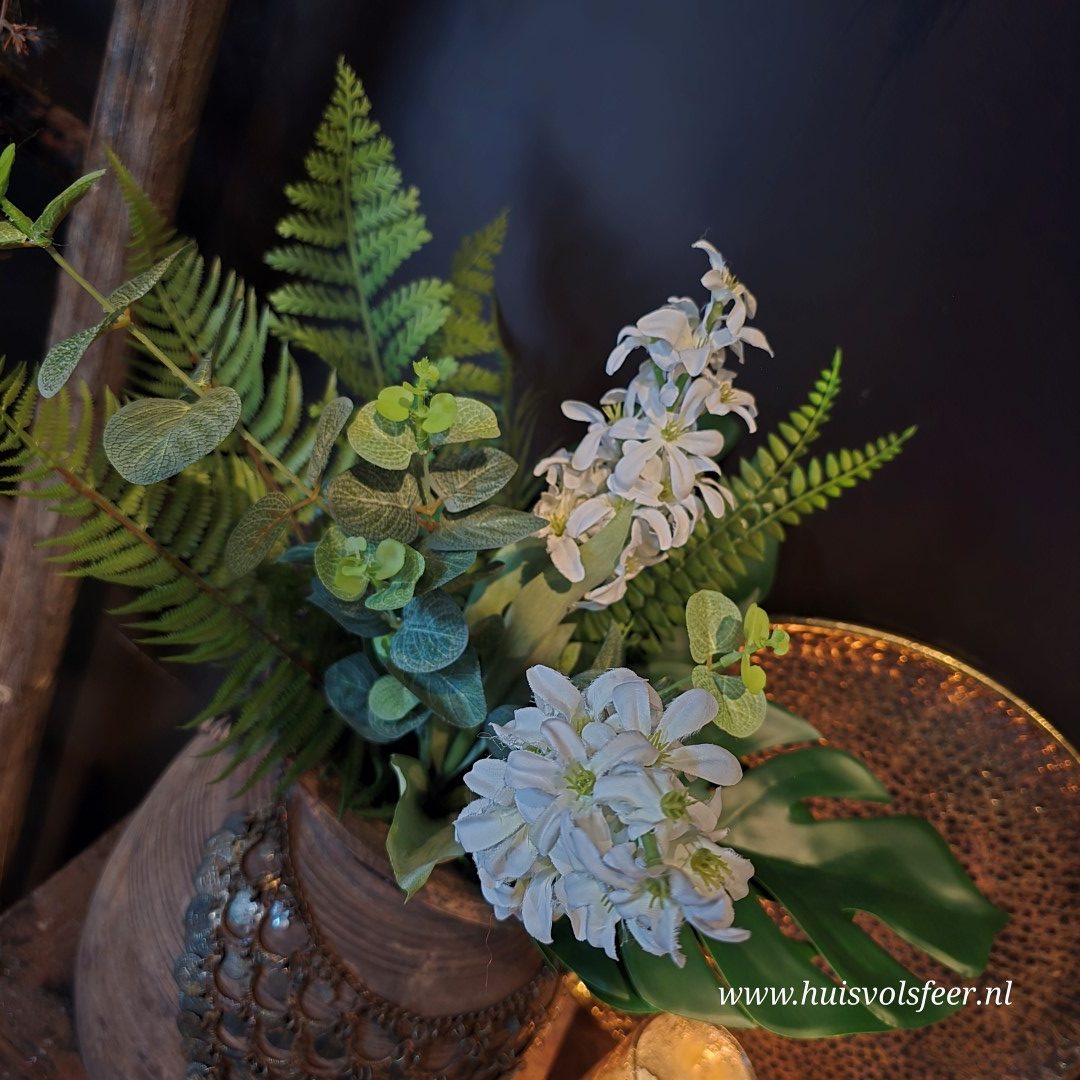 Compleet zijdeboeket- Delphinium. - Afbeelding 6