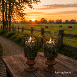 Elegante staander- Roest.