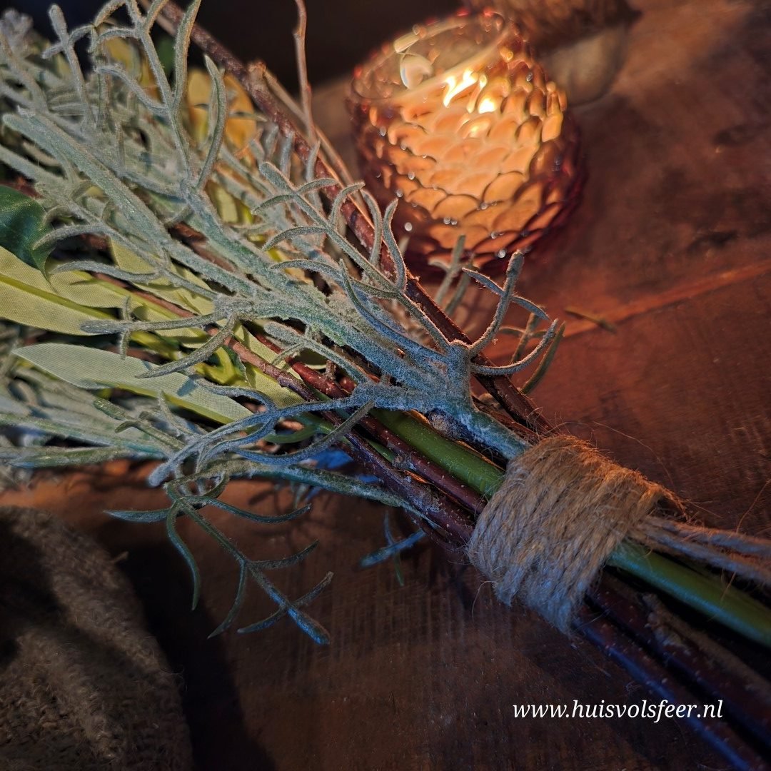 Toef van Twijgtakjes, Lavendel en Olijftakken || Zijde. - Afbeelding 6