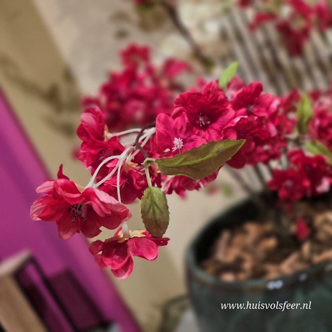 Bloesemboom (kunst)- Fuchsia || 80 cm. - Afbeelding 5