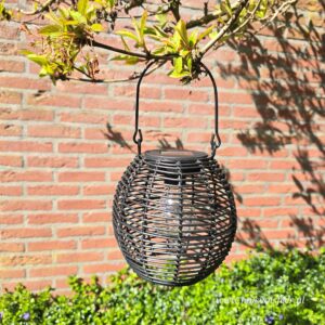 Hanglamp met Solar- Bol || Zwart.