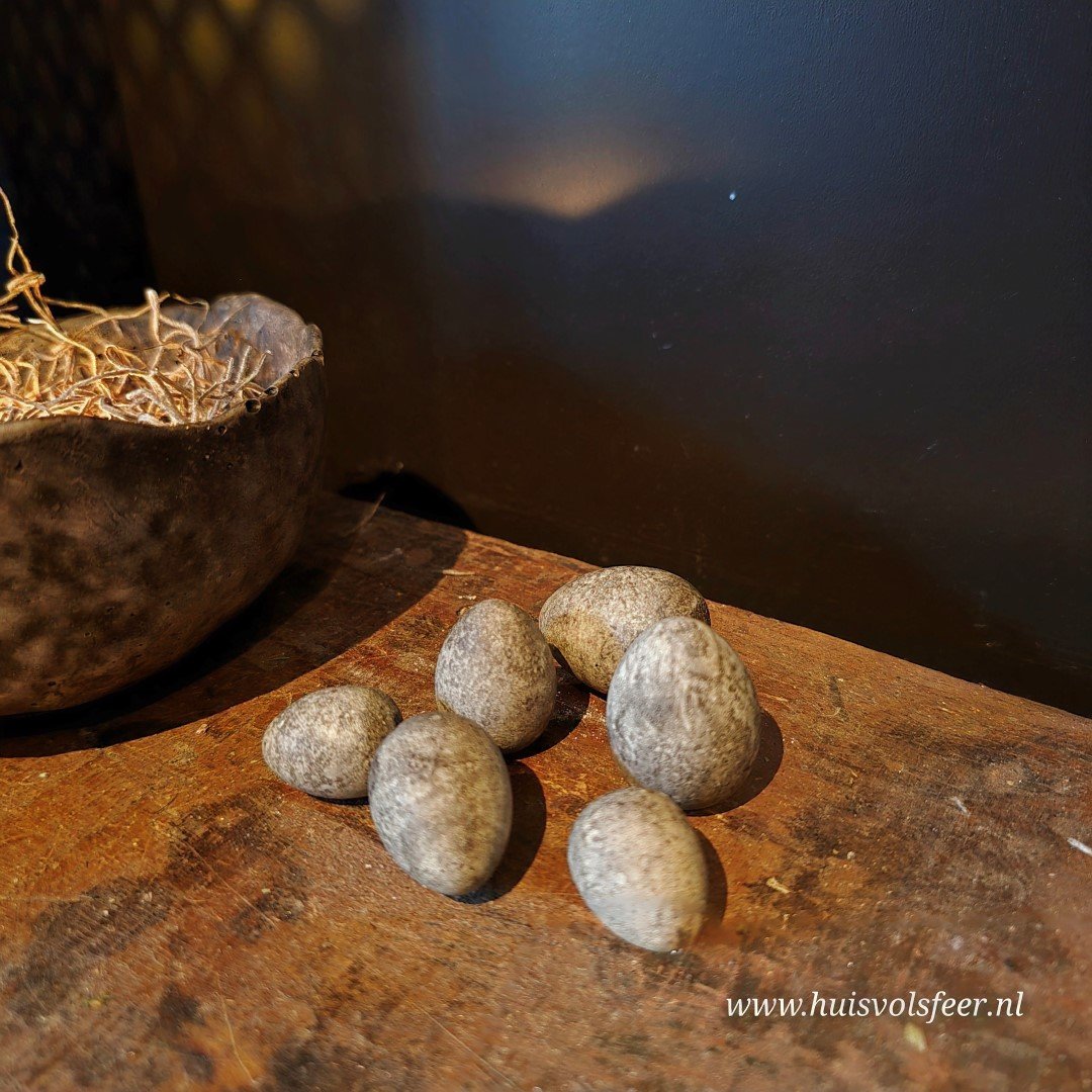 Set van 6 Paaseitjes van Beton- PMR. - Afbeelding 5