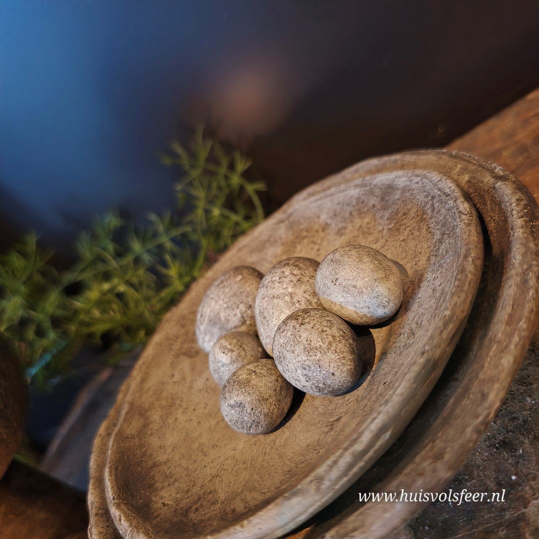 Set van 6 Paaseitjes van Beton- PMR. - Afbeelding 4