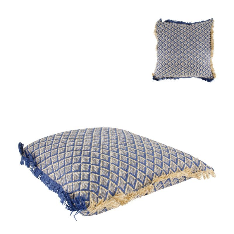 Outdoor Kussen Blauw/Off-White – Ruitpatroon - Afbeelding 12