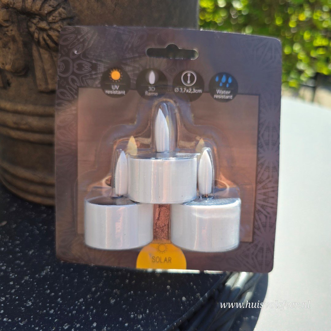 Solar waxinelichtjes – White (3 stuks) - Afbeelding 8