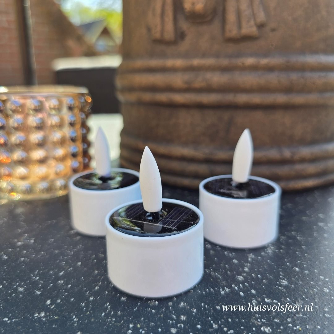 Solar waxinelichtjes – White (3 stuks)