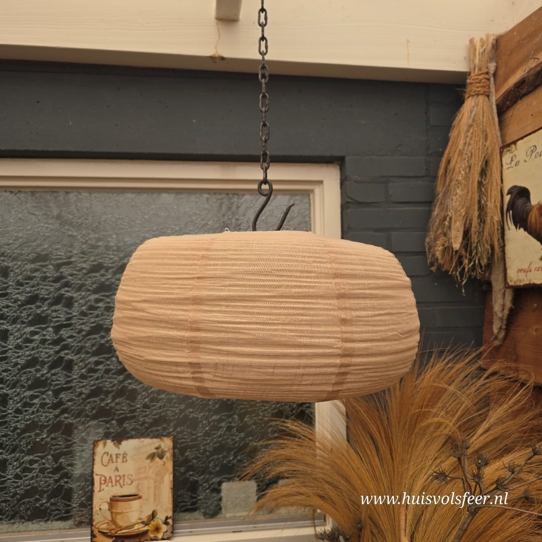 Jute lampion Taupe- Rond || Ø45 cm - Afbeelding 8