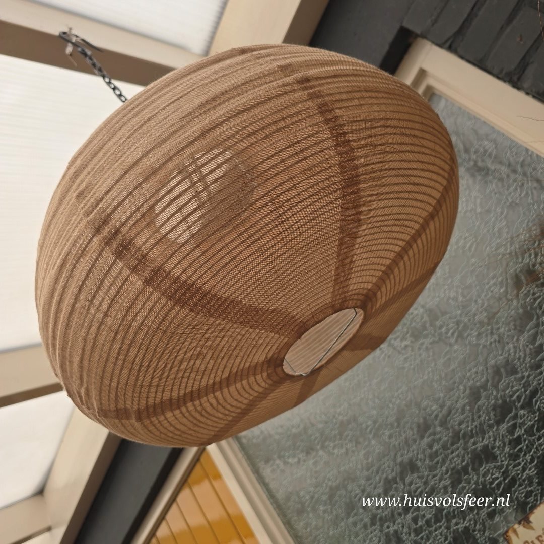 Jute lampion Taupe- Rond || Ø45 cm - Afbeelding 9