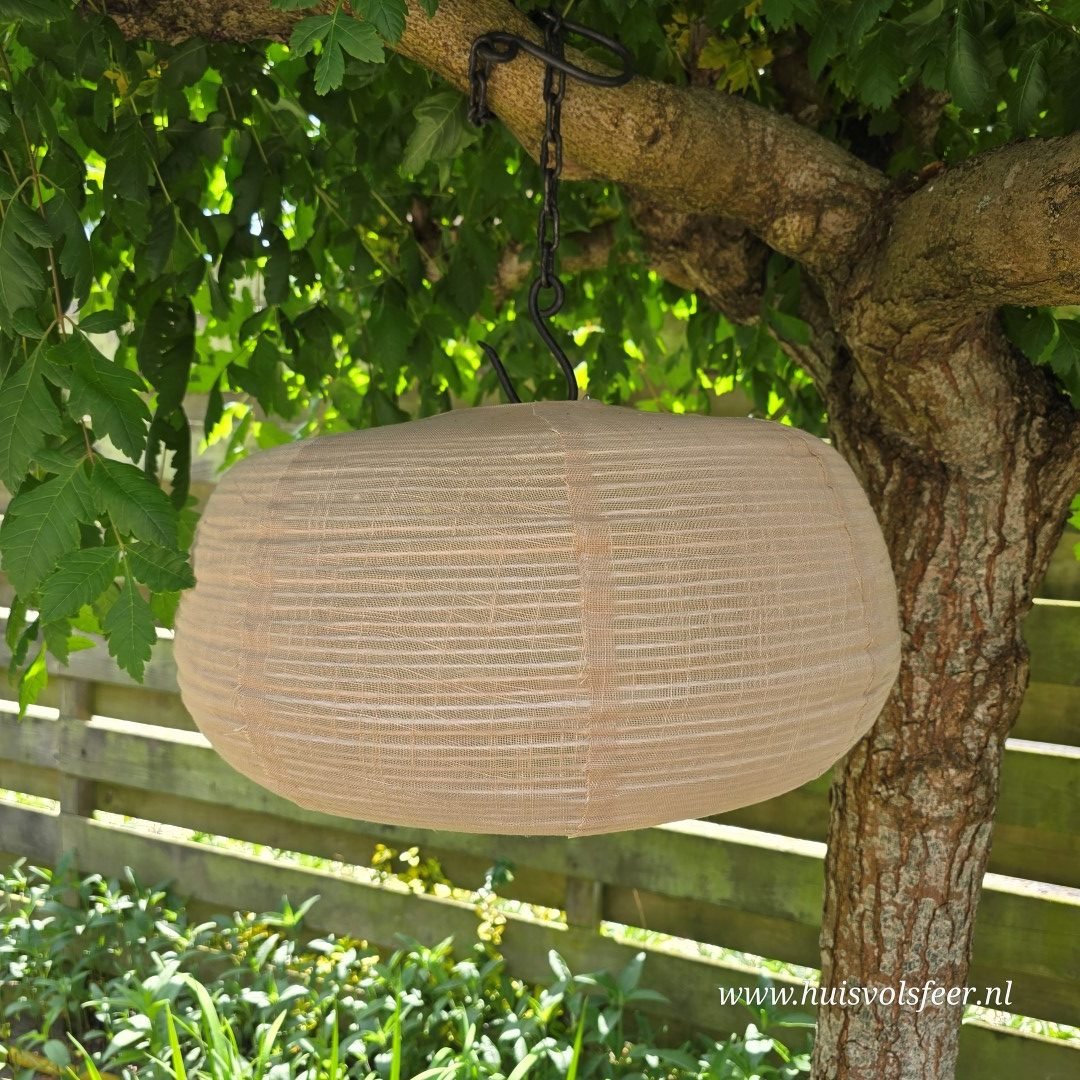 Jute lampion Taupe- Rond || Ø45 cm - Afbeelding 6